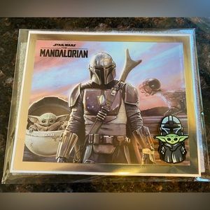 NWT Disney LE Mandalorian Grogu Trading Pin & Certificate of Authenticity